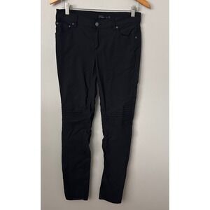 Prana Moto Pants Womens 8 Black Brenna Skinny Lightweight Hiking Outdoor Utility